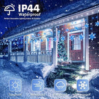 144 LED Snowflake Christmas Lights Outdoor,6.5FT with 12 Drops, alternate view 5