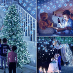 144 LED Snowflake Christmas Lights Outdoor,6.5FT with 12 Drops, alternate view 6