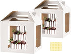 14inch Tall cake boxes for tier cakes with 6 Windows 2Pack in 14 inches (tall) in white-14inch-2pack