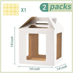 14inch Tall cake boxes for tier cakes with 6 Windows 2Pack in 14 inches (tall) in white-14inch-2pack, alternate view 2