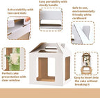 14inch Tall cake boxes for tier cakes with 6 Windows 5Pack in 14x14x14 inches in white-14inch-5pack, alternate view 3