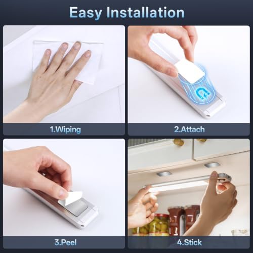 14inch Under Cabinet Lighting Wireless Motion Sensor Light Indoor in Silver and white, alternate view 6