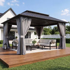 14x12FT Hardtop Gazebo Gray in 14x12FT, alternate view 3