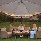 14x14 Pop Up Gazebo on Clearance with Mosquito Netting, Brown in Brown, alternate view 6