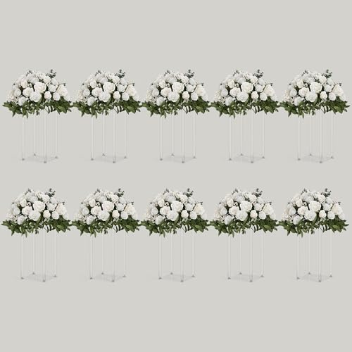 15.75-Inch Tall Acrylic Stands for Centerpieces, 10 Pack in Clear