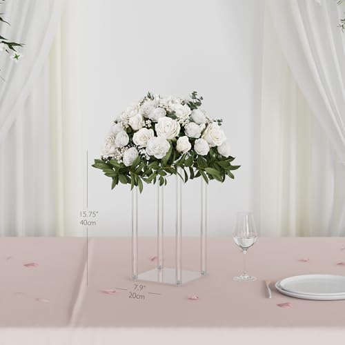 15.75-Inch Tall Acrylic Stands for Centerpieces, 10 Pack in Clear, alternate view 3