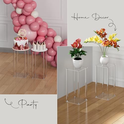 15.75-Inch Tall Acrylic Stands for Centerpieces, 10 Pack in Clear, alternate view 6