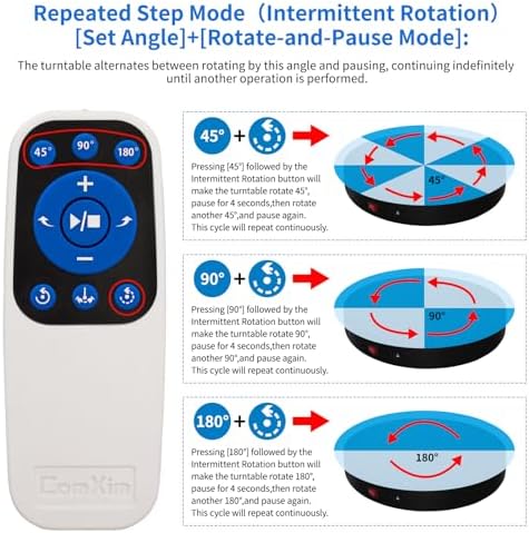 15.8In Remote Motorized Electric Turntable Rotating Display Stand Rotating Platform Photography Turntable, alternate view 6
