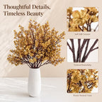 15 Bundles Artificial Gold Baby’s Breath Flowers in Gold, alternate view 4