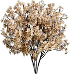 15 Bundles Artificial Light Brown Baby’s Breath Flowers in Light Brown