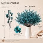 15 Bundles Artificial Teal Baby’s Breath Flowers in Teal, alternate view 3