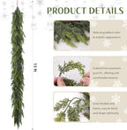 15 Ft Christmas Cedar Garland, Real Touch Soft Greenery Mantel Decor, alternate view 2