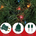 15 FT Pre-lit Christmas Green Garland, Lighted Artificial Pine Garlands with 35 Count Multicolor Lights, alternate view 2