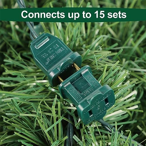 15 FT Pre-lit Christmas Green Garland, Lighted Artificial Pine Garlands with 35 Count Multicolor Lights, alternate view 4