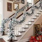 15 ft Snow Flocked Alaskan Pine Artificial Christmas Garland in White