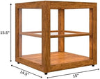 15 in. Light Wood Countertop Open Back Dry Bakery Display Case, Pastry, Cake and Bread Display with Tempered, alternate view