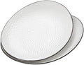 15" Large Serving Platter - Oval Large Serving Tray, Ceramic Serving Dish, White Platters for Serving Food