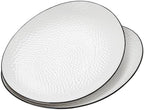 15" Large Serving Platter - Oval Large Serving Tray, Ceramic Serving Dish, White Platters for Serving Food