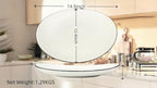 15" Large Serving Platter - Oval Large Serving Tray, Ceramic Serving Dish, White Platters for Serving Food, alternate view 3
