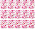 15 Pack Artificial Flower Wall Panels 24" x 16" Pink&White Faux Hydrangea and Rose Artificial Flower Backdrop