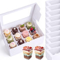 15 Pack Dessert Shooter Box with Window, 12 Count 5 oz, White in 12 Count 5 oz in White