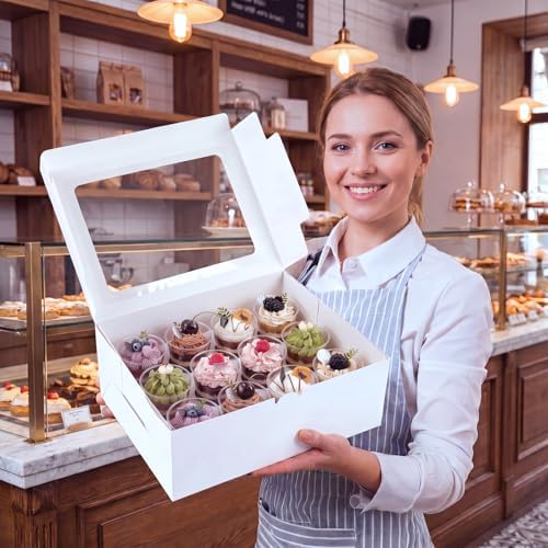 15 Pack Dessert Shooter Box with Window, 12 Count 5 oz, White in 12 Count 5 oz in White, alternate view 2