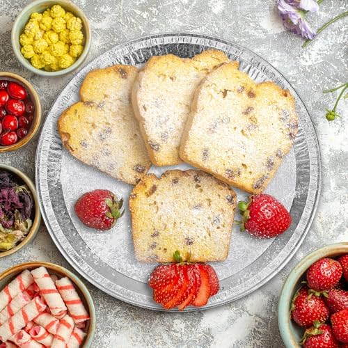 15 Pack Disposable Pizza Pans 12IN, Oven Safe, Aluminium Foil Serving Platters/Trays for Parties, Silver, alternate view 4