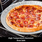 15 Pack Disposable Pizza Pans 16IN, Large Aluminium Foil Serving Platters/Trays for Parties, Silver Embossed, alternate view
