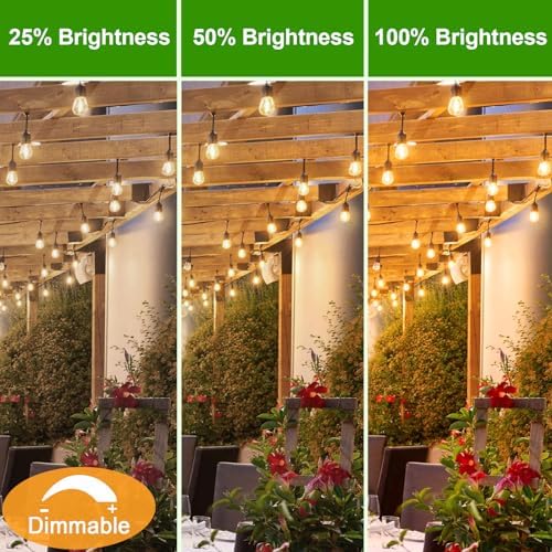 15 Pack S14 LED Outdoor String Light Bulbs, Warm White, E26 Base in Warm White, alternate view 3