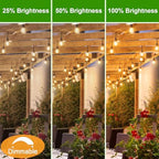 15 Pack S14 LED Outdoor String Light Bulbs, Warm White, E26 Base in Warm White, alternate view 3