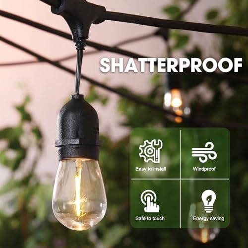 15 Pack S14 LED Outdoor String Light Bulbs, Warm White, E26 Base in Warm White, alternate view 5
