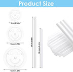 15 Pcs Cake Dowels Rods with 3 Cake Boards Set, 4 6 8 Inch Plastic Tiered Cakes Supports, Reusable Hollow, alternate view 3