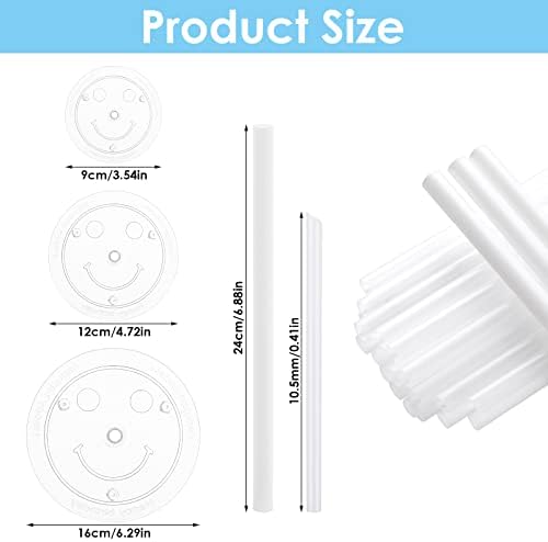 15 Pcs Cake Dowels Rods with 3 Cake Boards Set, 4 6 8 Inch Plastic Tiered Cakes Supports, Reusable Hollow, alternate view 3
