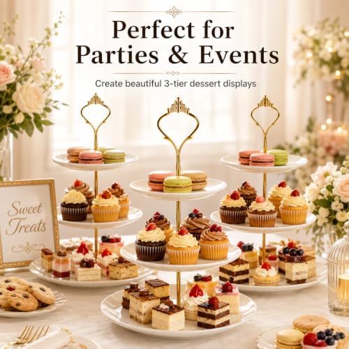 15 Pcs Tiered Tray Hardware Kit, 3-Tier Tiered Plate Hardware, Cake Stand Hardware, Zinc Alloy Rod Fittings for, alternate