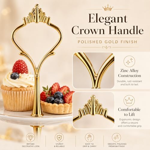 15 Pcs Tiered Tray Hardware Kit, 3-Tier Tiered Plate Hardware, Cake Stand Hardware, Zinc Alloy Rod Fittings for, alternate