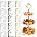 15 Pcs Tiered Tray Hardware Kit, Crown Handle Mixed Colors in Black, Sliver, Gold
