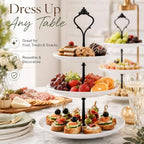 15 Pcs Tiered Tray Hardware Kit, Crown Handle Mixed Colors in Black, Sliver, Gold, alternate view 6