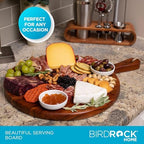 15” Round Acacia Wood Charcuterie Board with Handle, Espresso in Medium - Round in Espresso, alternate view 5