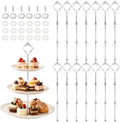 15 Sets 3 Tiered Cake Stand Hardware Kit, Heavy Duty in Silver