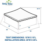 15' x 15' Weekender Pole Canopy, White Top, alternate view 2