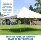 15' x 15' Weekender Pole Canopy, White Top, alternate view 4