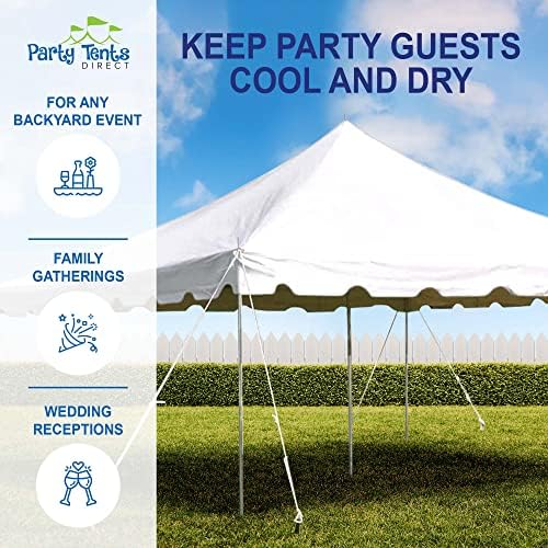 15' x 15' Weekender Pole Canopy, White Top, alternate view 6