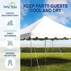 15' x 15' Weekender Pole Canopy, White Top, alternate view 6