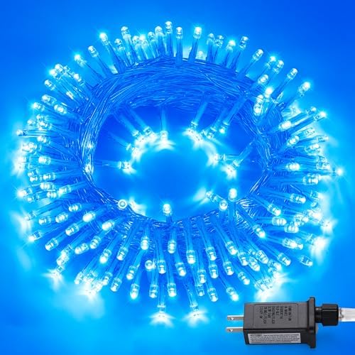 150 LED Blue String Lights Indoor, Blue Halloween Lights Outdoor