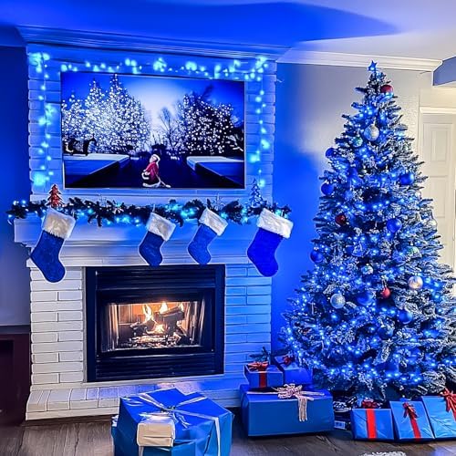 150 LED Blue String Lights Indoor, Blue Halloween Lights Outdoor, alternate view 4