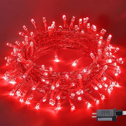 150 LED Connectable Red Christmas Lights Indoor Outdoor Waterproof