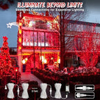 150 LED Connectable Red Christmas Lights Indoor Outdoor Waterproof, alternate view 5