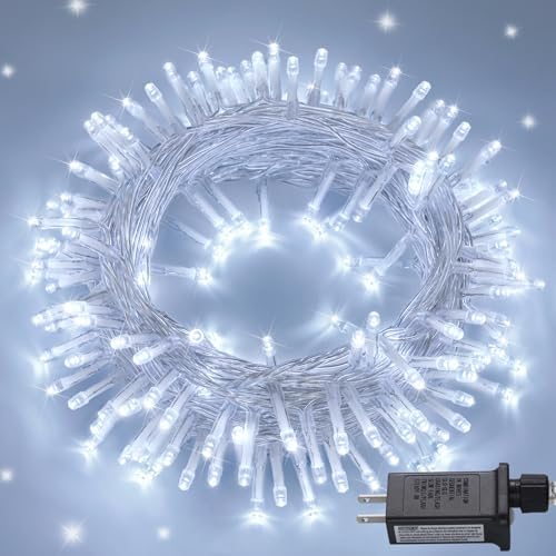 150 LED Connectable White Christmas Lights Indoor for Bedroom