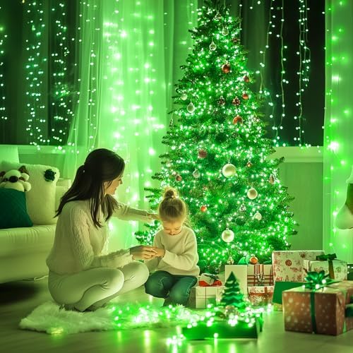 150 LED Green Christmas Lights Indoor, Green Lights for Halloween, alternate view 2