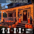 150 LED Orange Halloween Lights Indoor, Fall Lights Plug in in Orange, alternate view 2